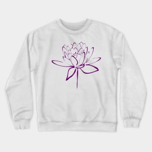 Purple Lotus Calligraphy Crewneck Sweatshirt